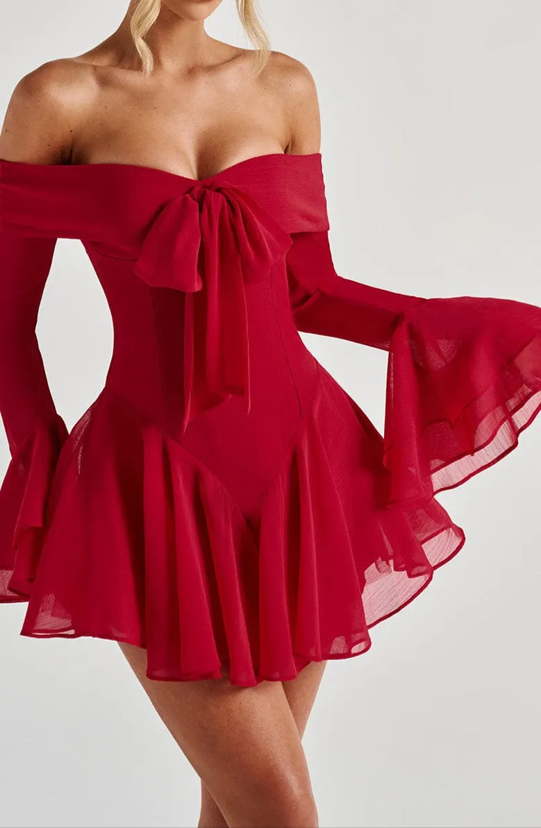 Romina Playsuit - Red