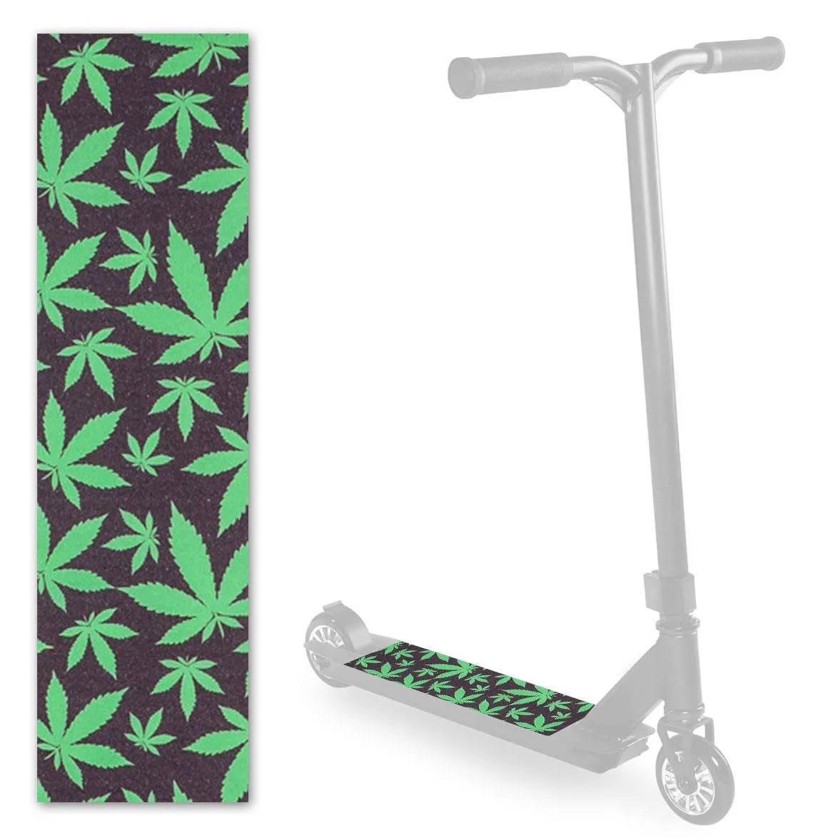 Scorpion Scooters - Scooter Pro Grip Tape - Fits 99% Scooters - Graphic Series - Green Leaves