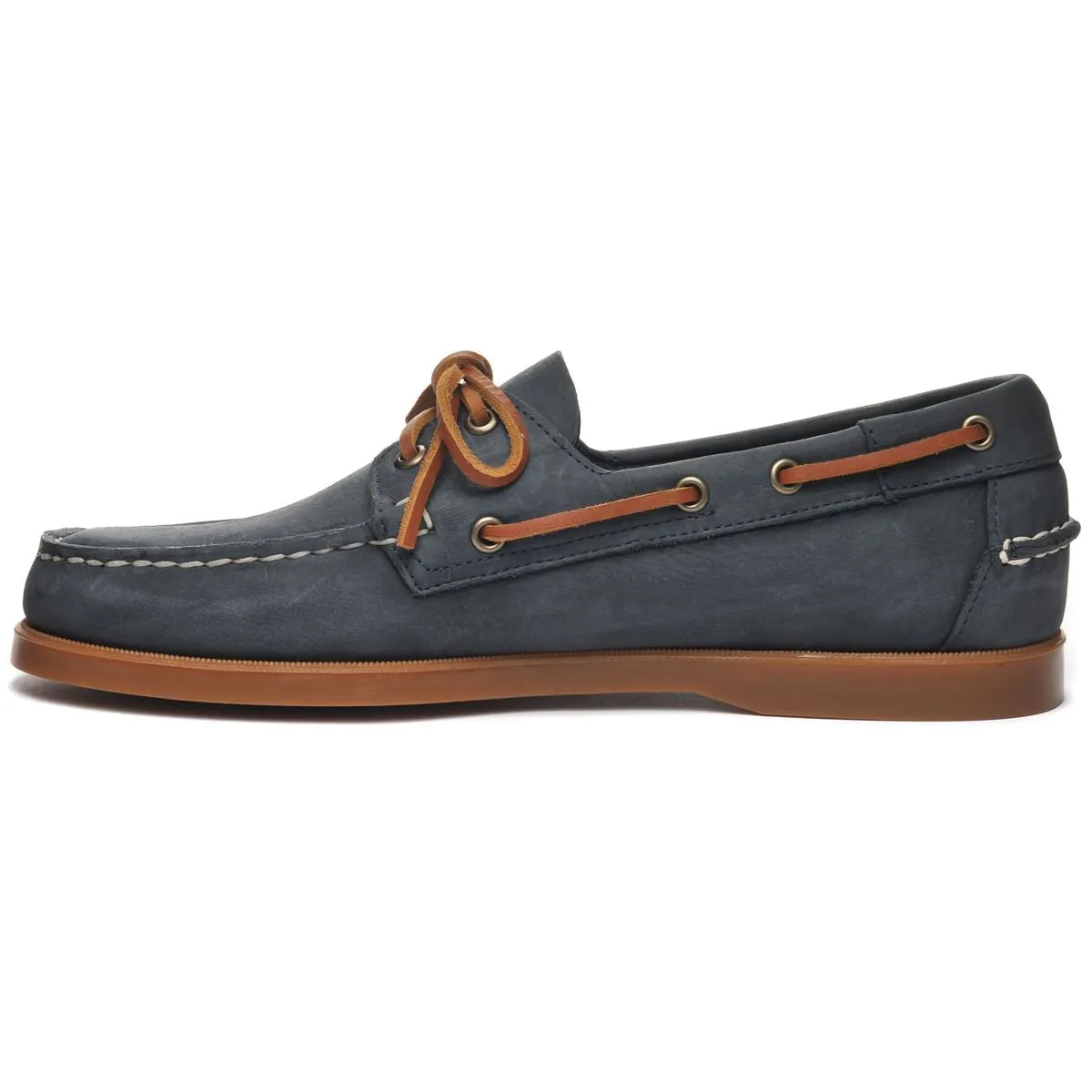SEBAGO Navy & Tan Leather Boat Shoes for Men
