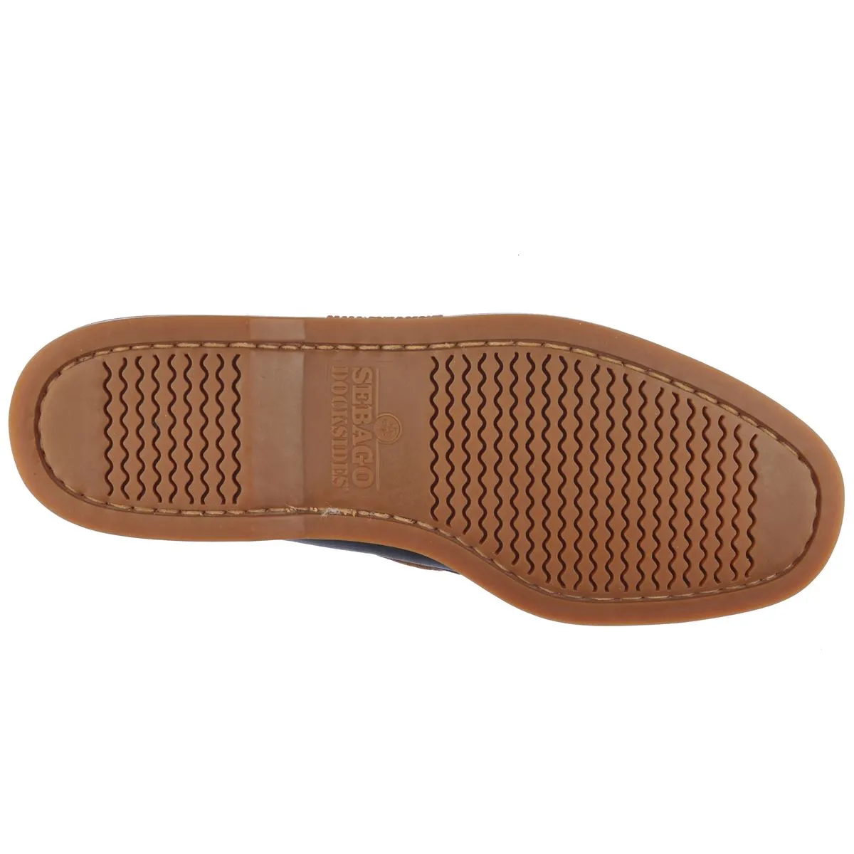 SEBAGO Navy & Tan Leather Boat Shoes for Men