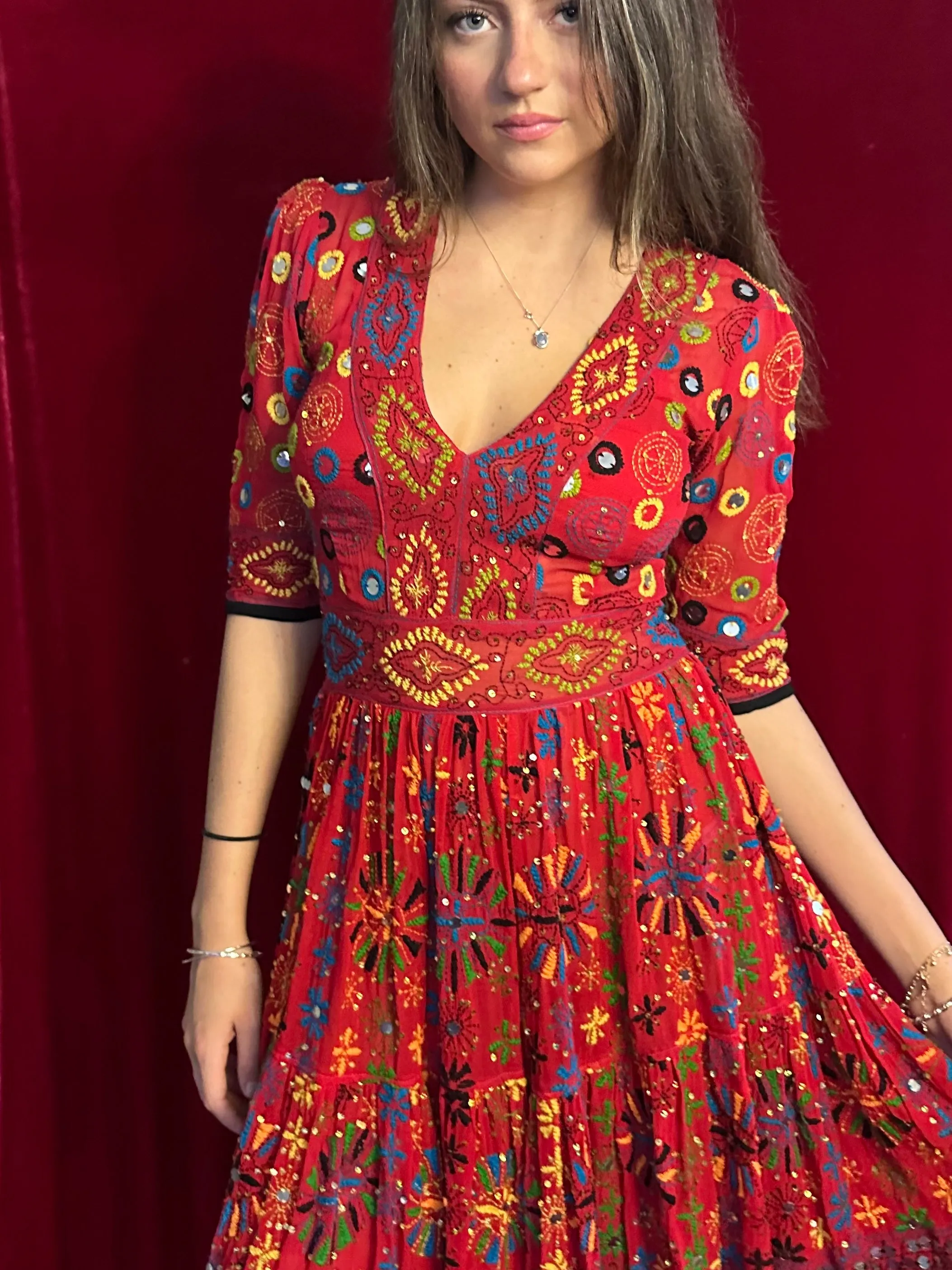 Shakti Dress Red