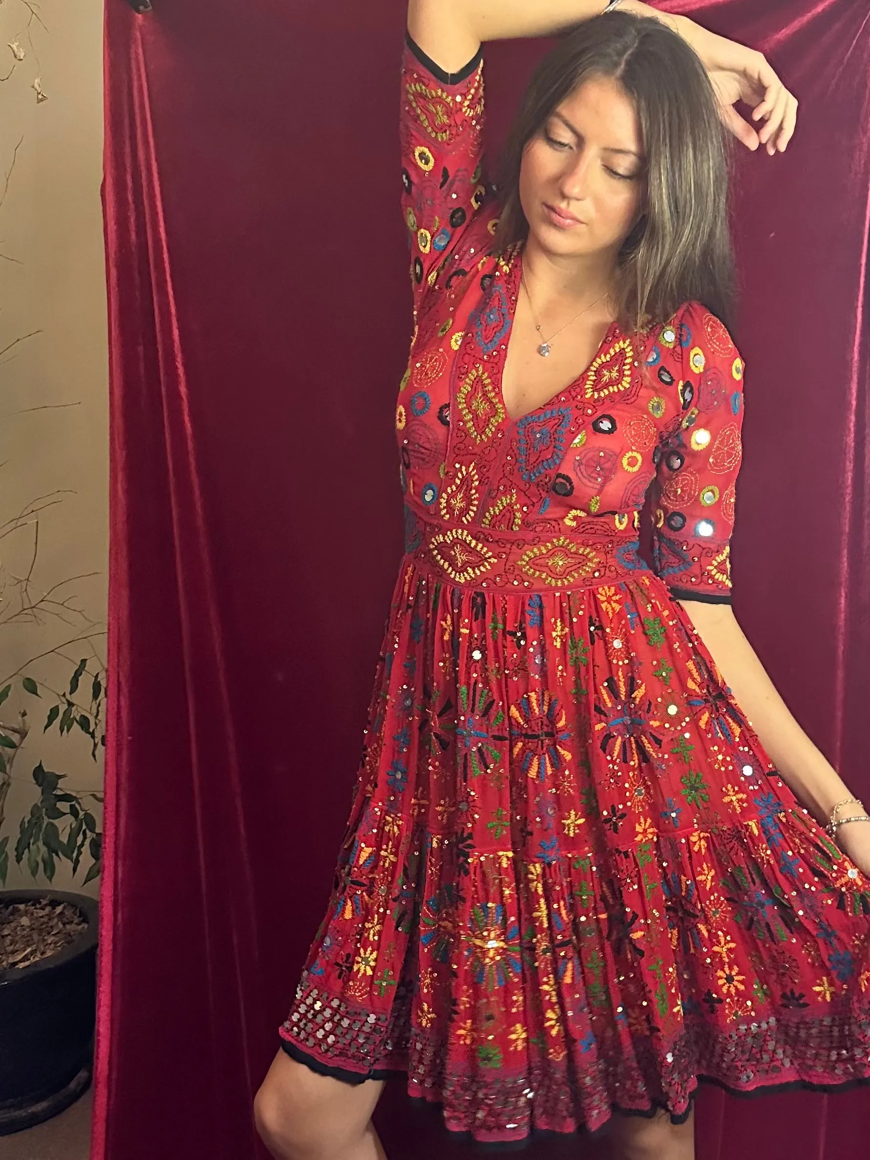 Shakti Dress Red