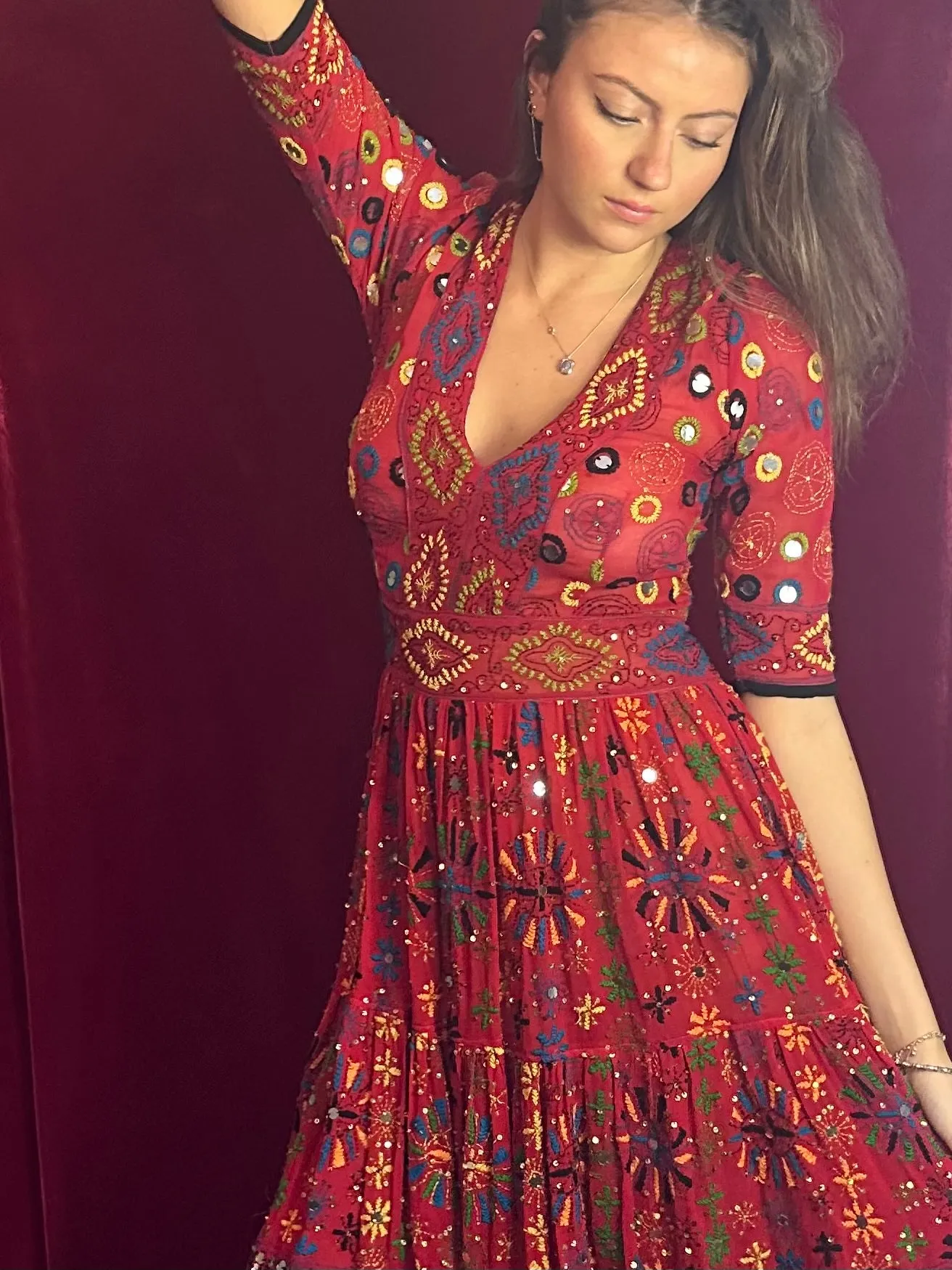 Shakti Dress Red