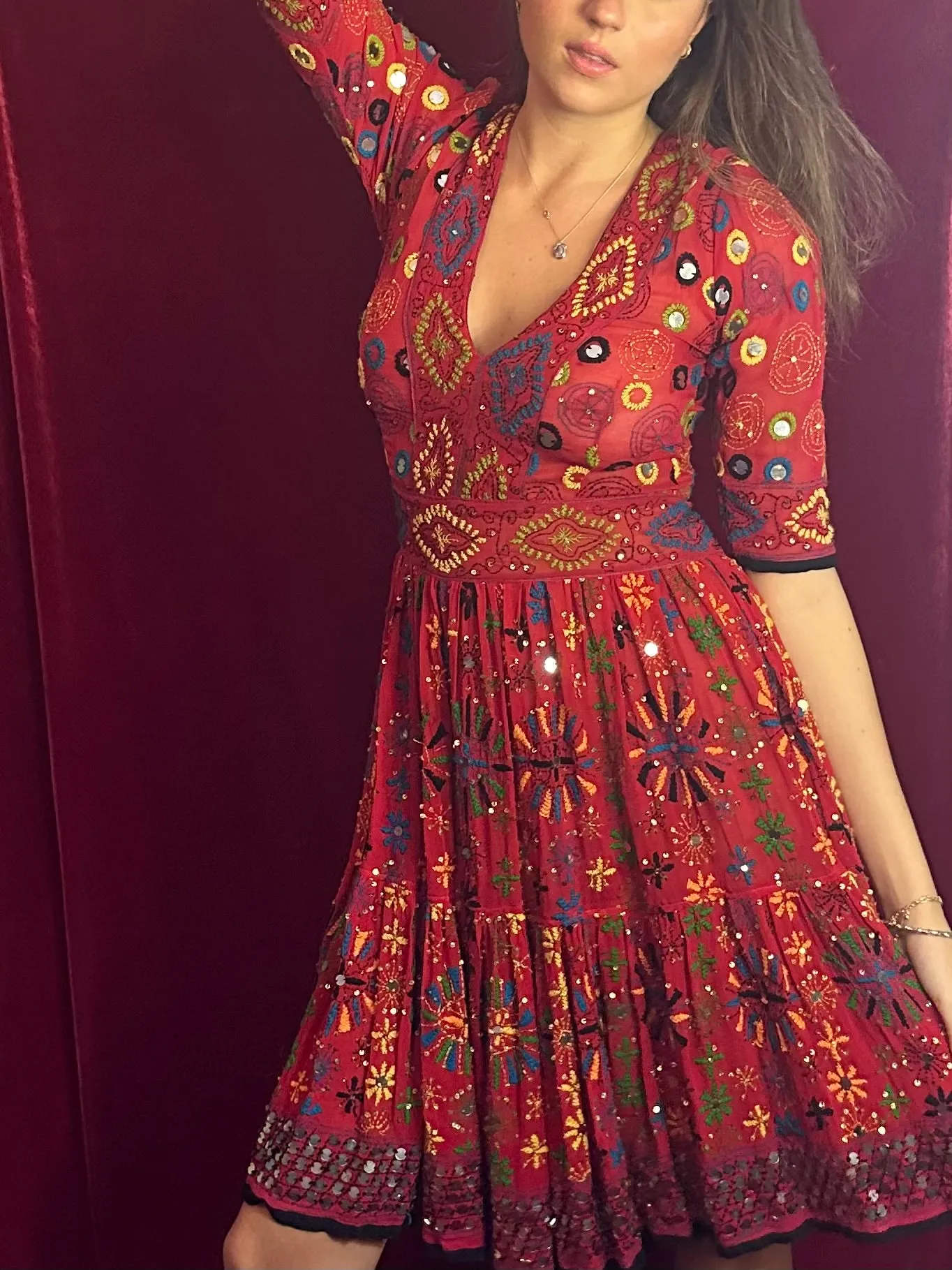 Shakti Dress Red