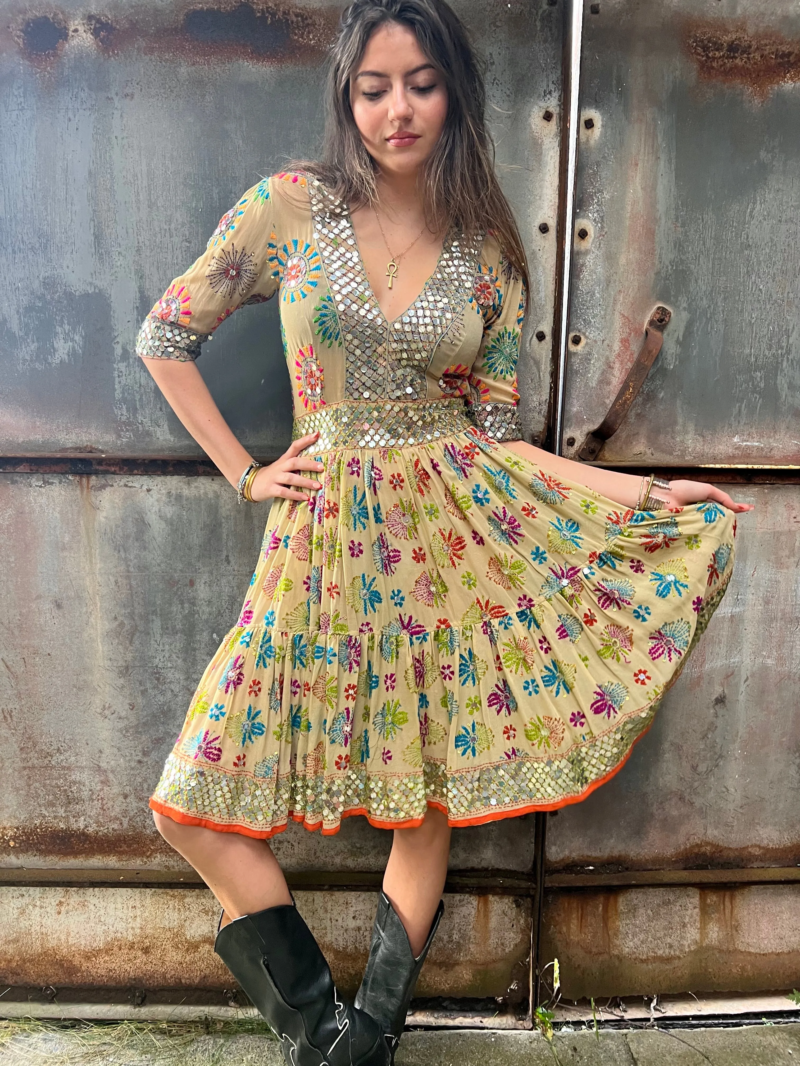 Shakti Dress with a full back all these dresses are one of a kind in a size 10
