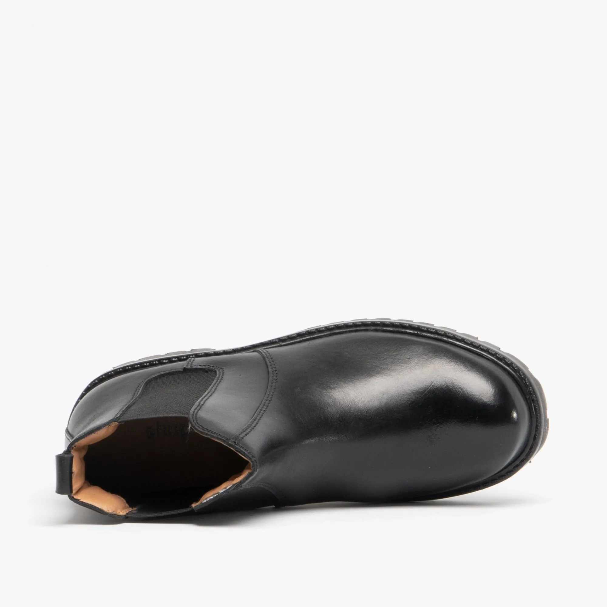 Shuperb STARSKY Kids Smooth Leather Chelsea Boots Black