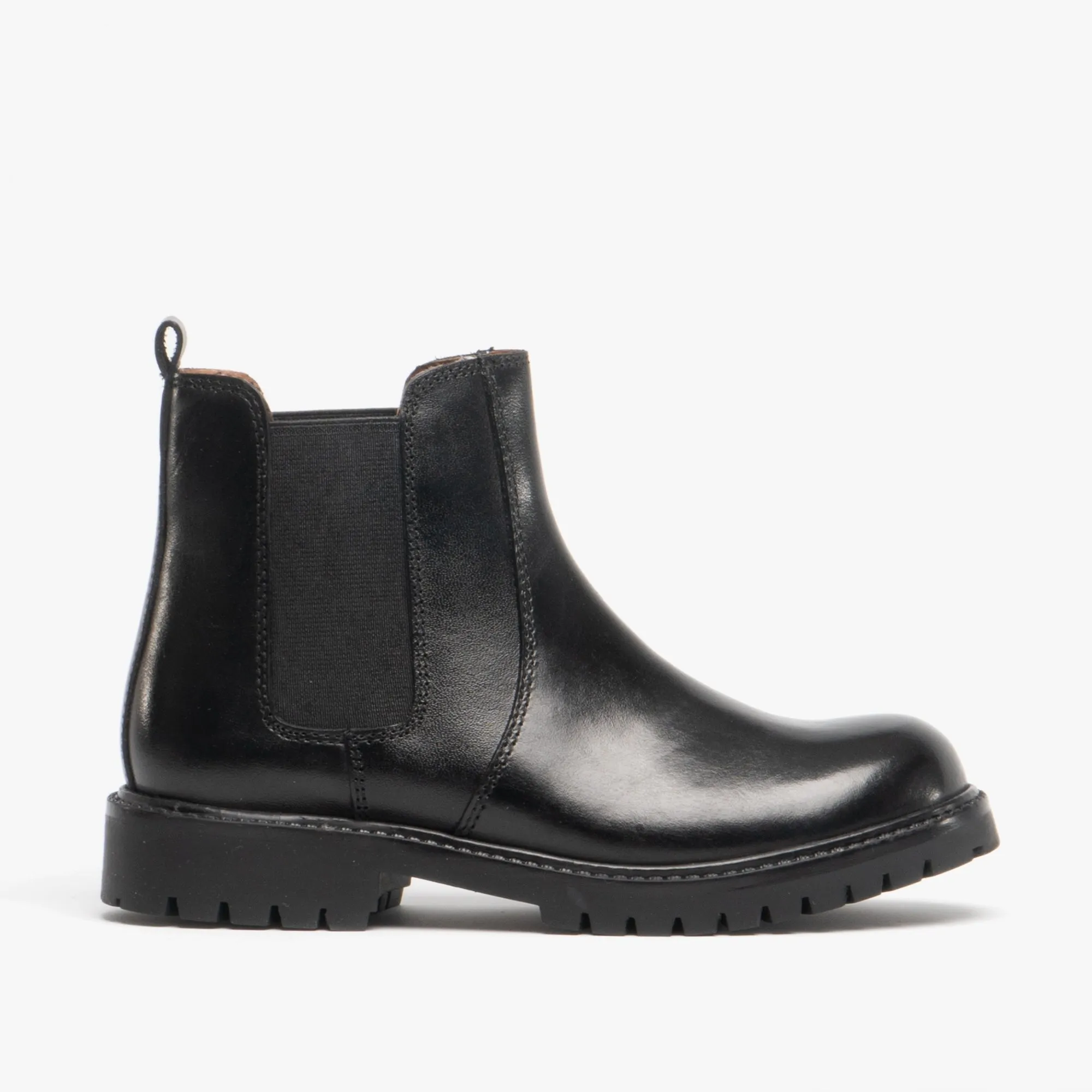 Shuperb STARSKY Kids Smooth Leather Chelsea Boots Black
