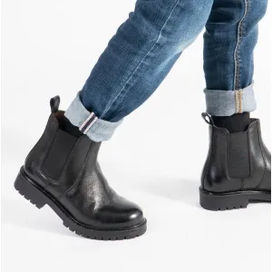 Shuperb STARSKY Kids Smooth Leather Chelsea Boots Black