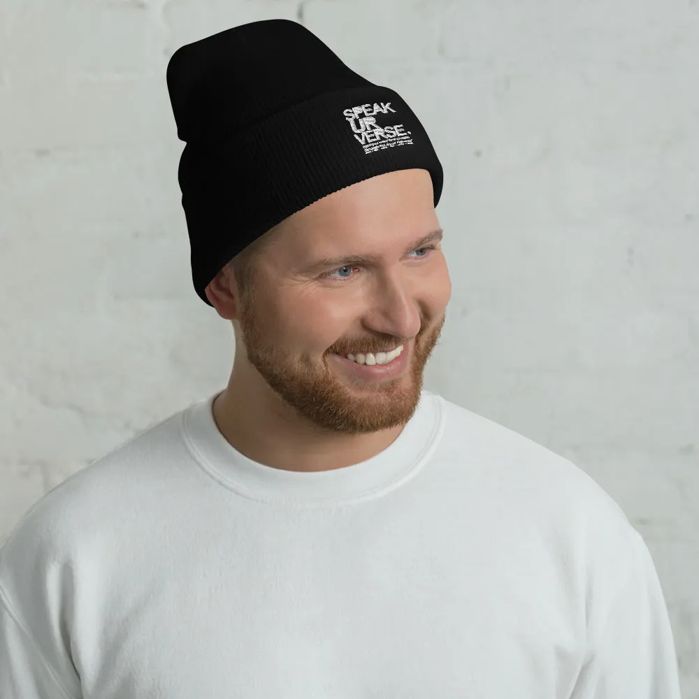 Speak UR Verse Cuffed Beanie