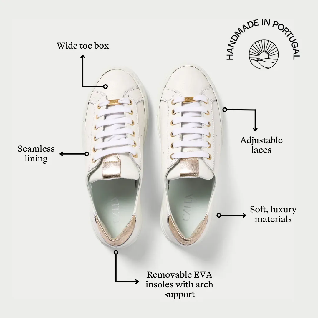 Star - Grain White Leather & Champagne