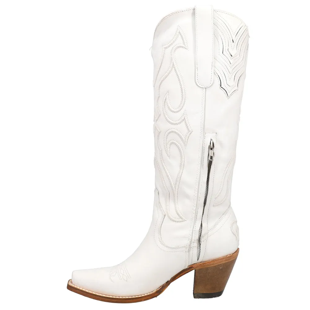 Stitch Pattern Embroidered Snip Toe Cowboy Boots