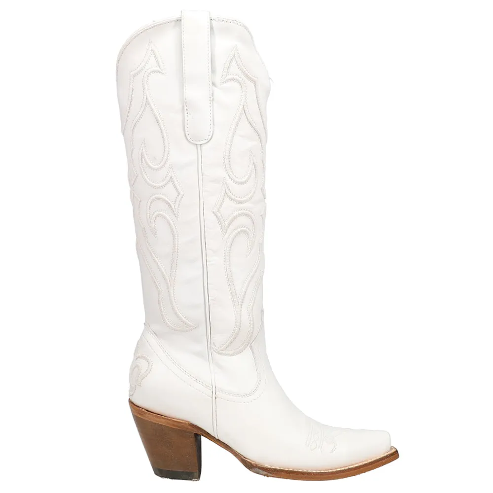 Stitch Pattern Embroidered Snip Toe Cowboy Boots
