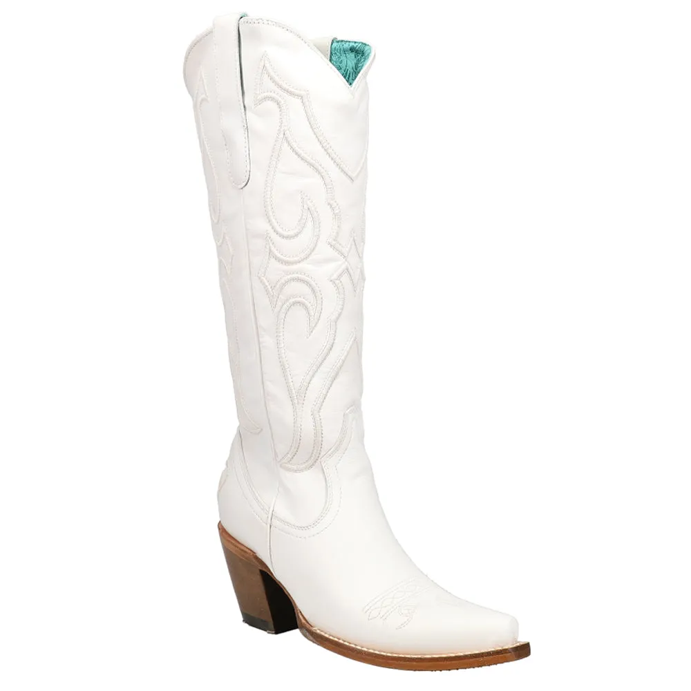 Stitch Pattern Embroidered Snip Toe Cowboy Boots