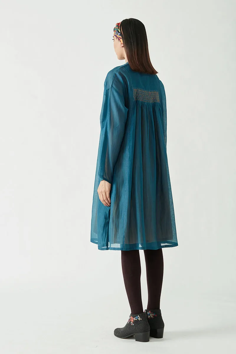 Teal Sienna Smocking Tunic