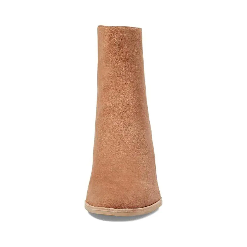 Teera Almond Suede Wedge Ankle Booties