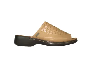 TEGO Leather Bone Push In Sandal
