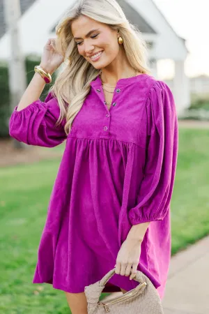 That's All You Magenta Pink Corduroy Dress