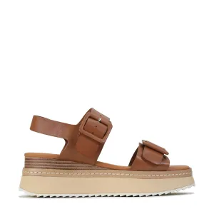 TONES LEATHER PLATFORM WEDGE SANDAL
