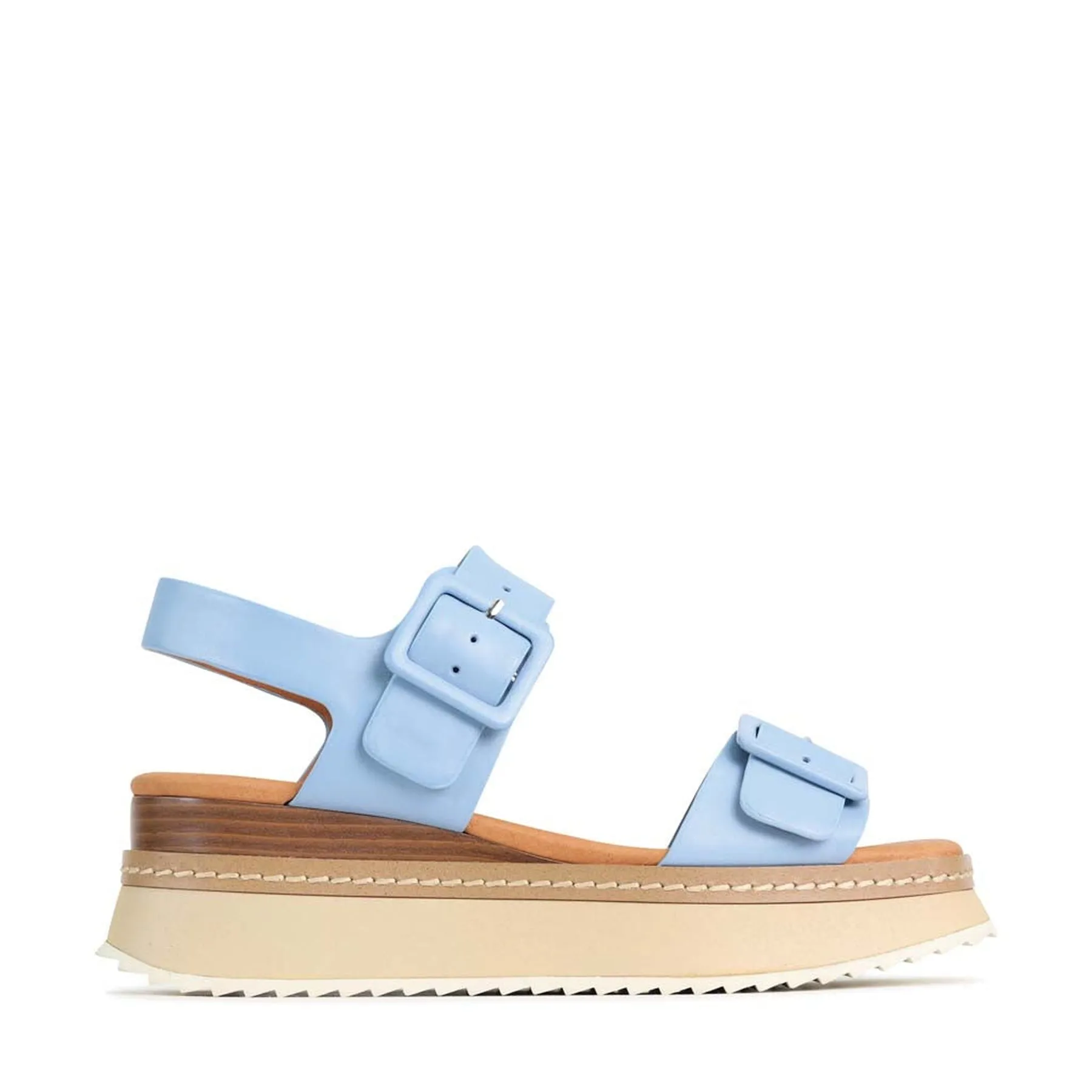 TONES LEATHER PLATFORM WEDGE SANDAL