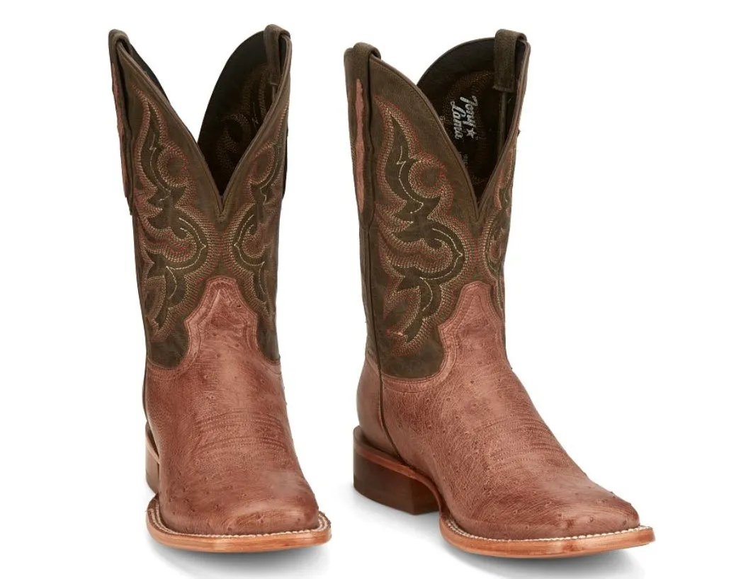 Tony Lama Men's Antique  Coffee Smooth Ostrich Boot