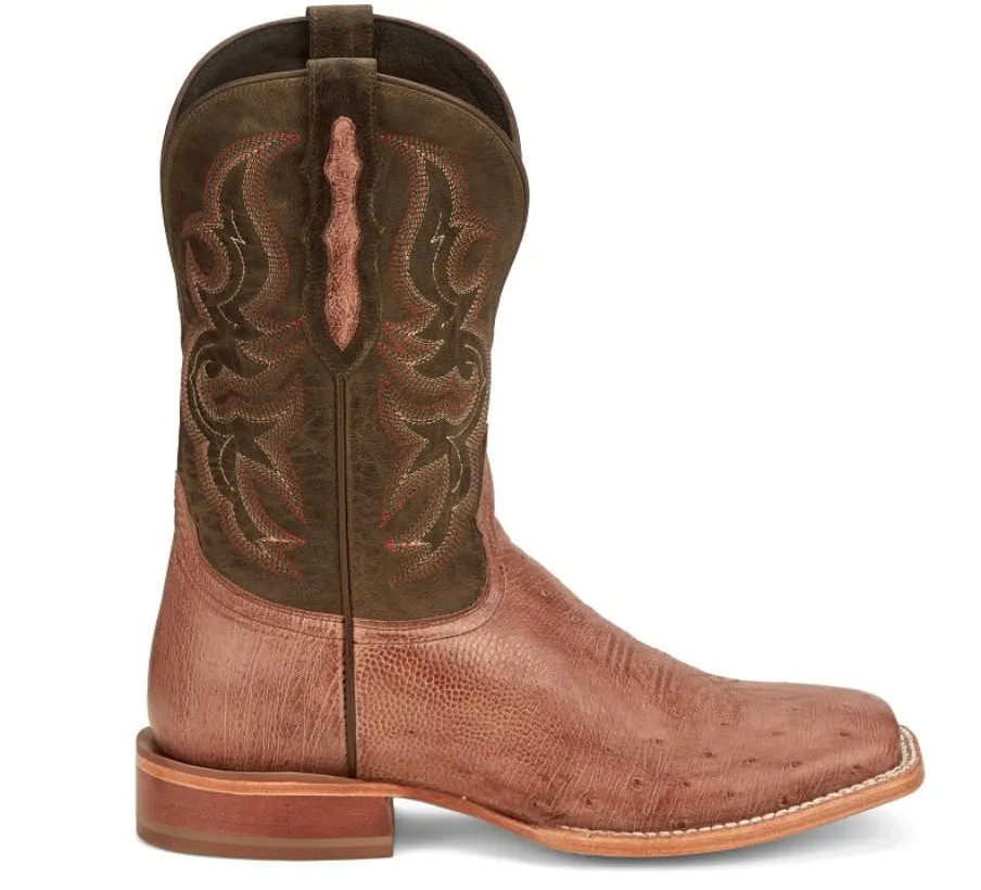 Tony Lama Men's Antique  Coffee Smooth Ostrich Boot