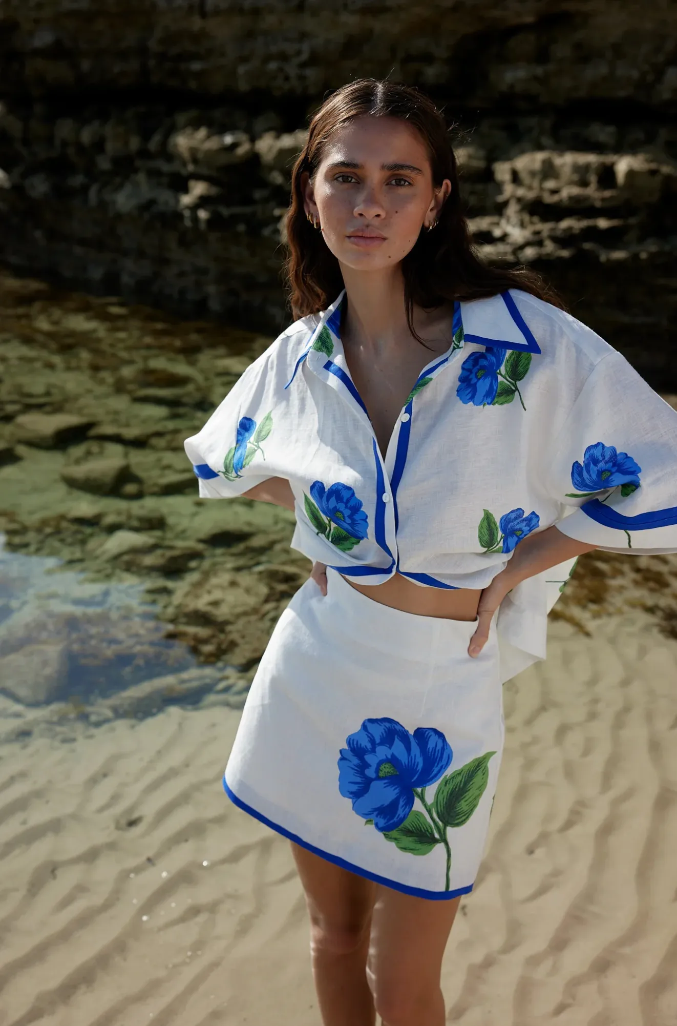 ULA Mini Skirt | FOAM/CELESTE