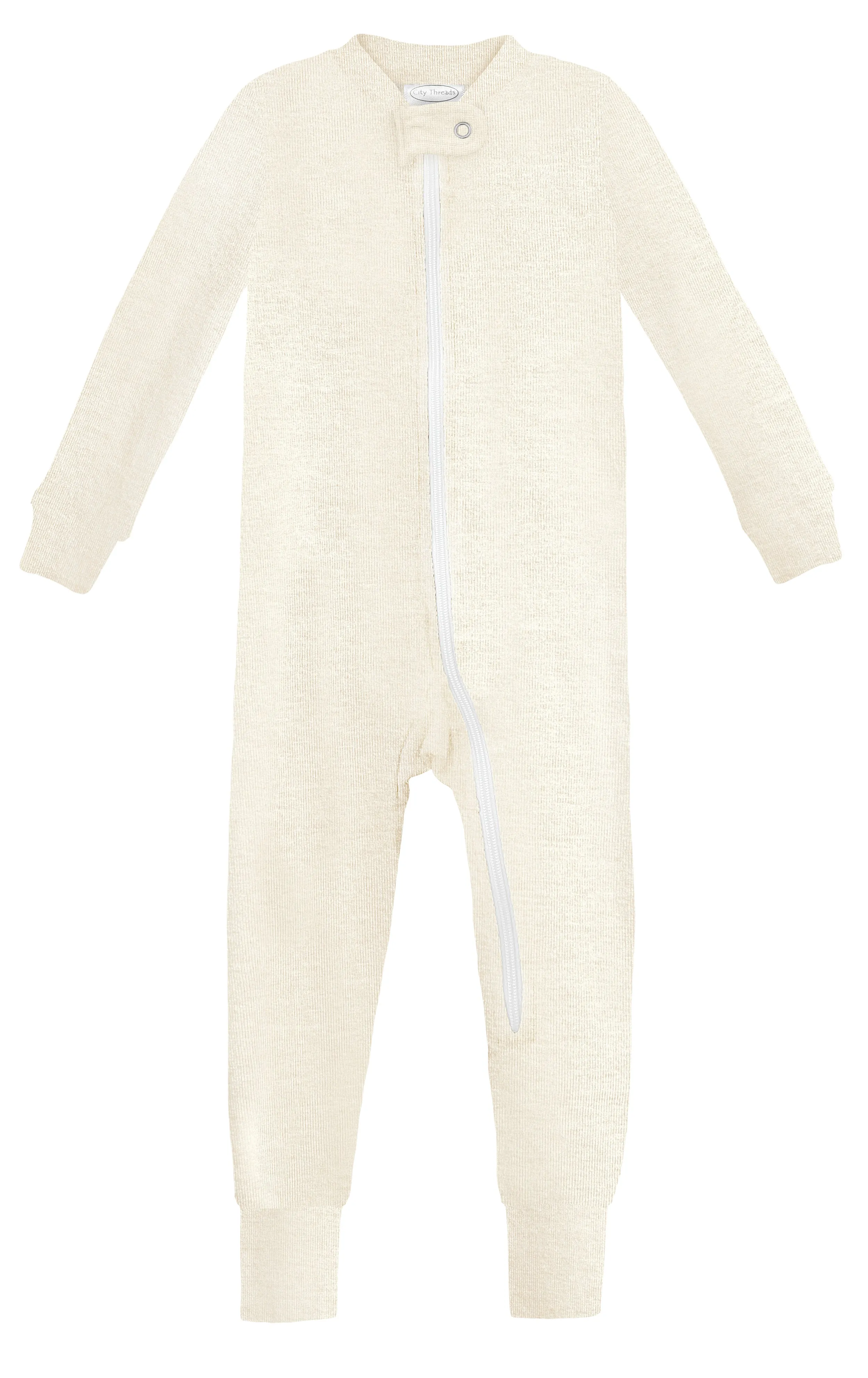 Unisex Organic Zip Footless Footie