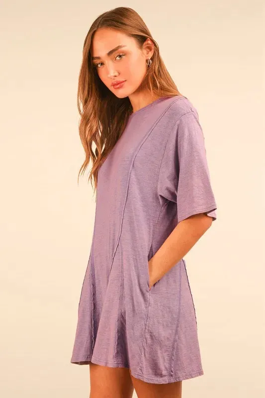 VERY J Mineral Washed Oversized Knit Comfy Romper