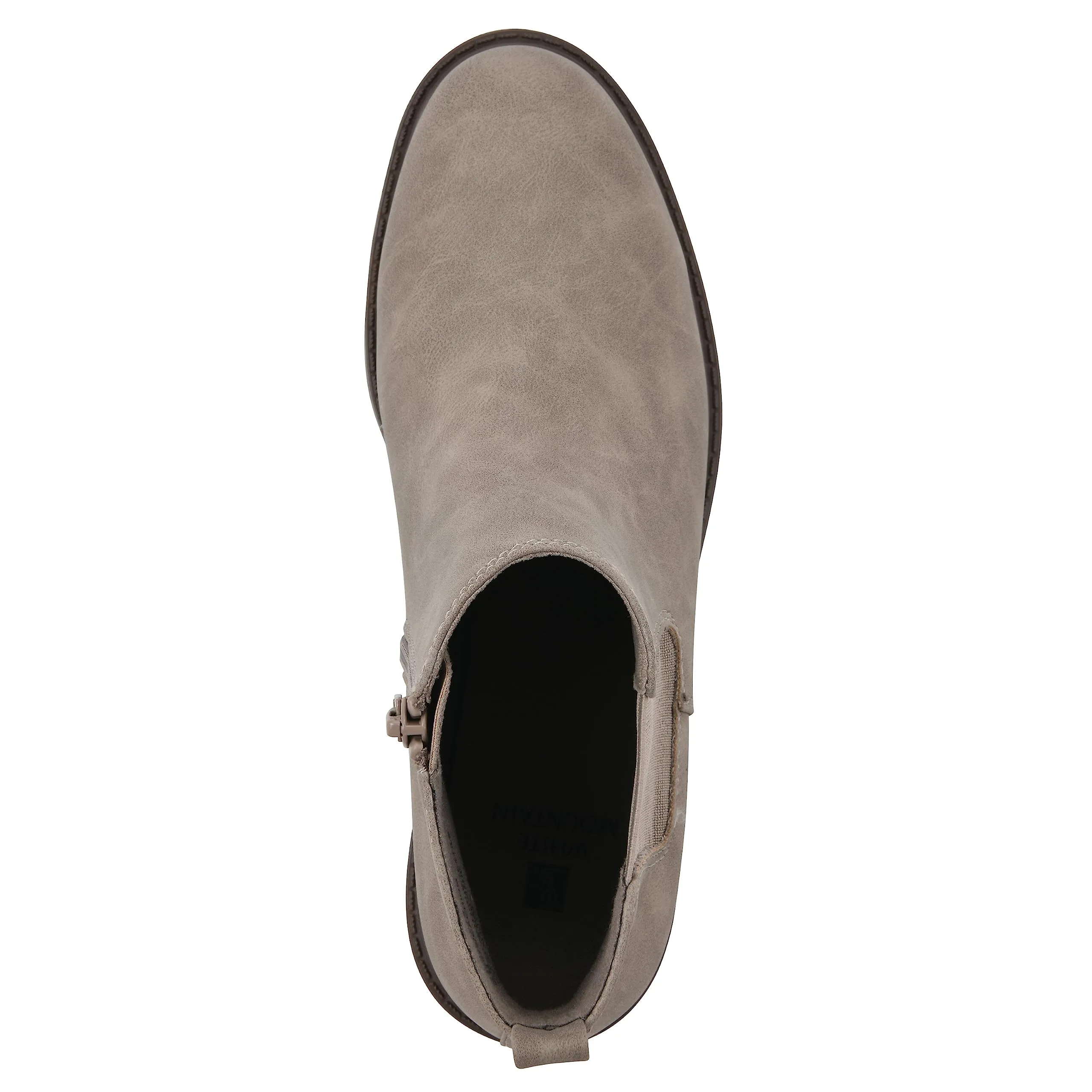 WHITE MOUNTAIN Women's Shoes Caching Block Heel Chelsea Bootie, Taupe/Smooth, 9 M