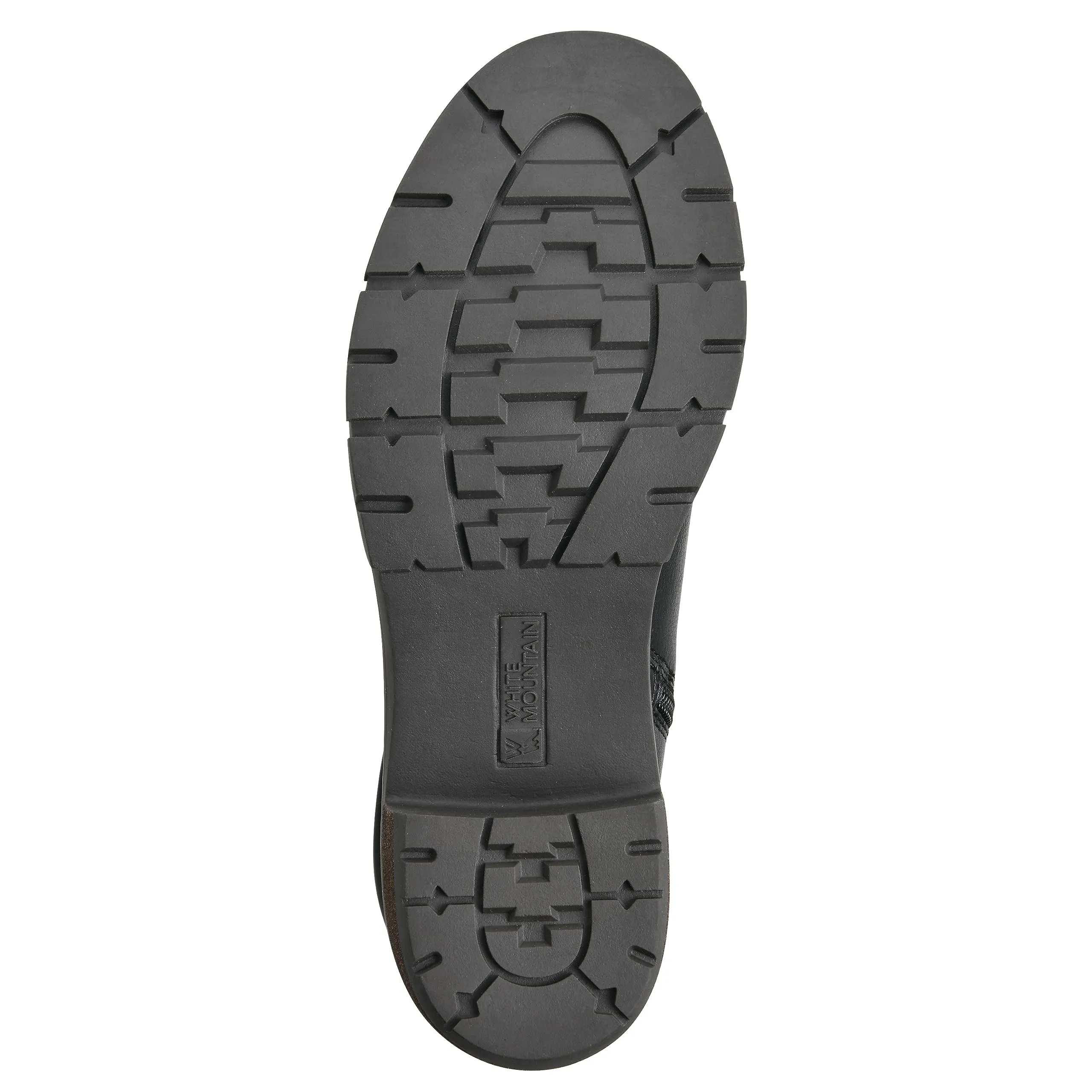 WHITE MOUNTAIN Women's Shoes Crammers Stack-Heeled Tall Boot, Black/Burn/Smooth, 6 M