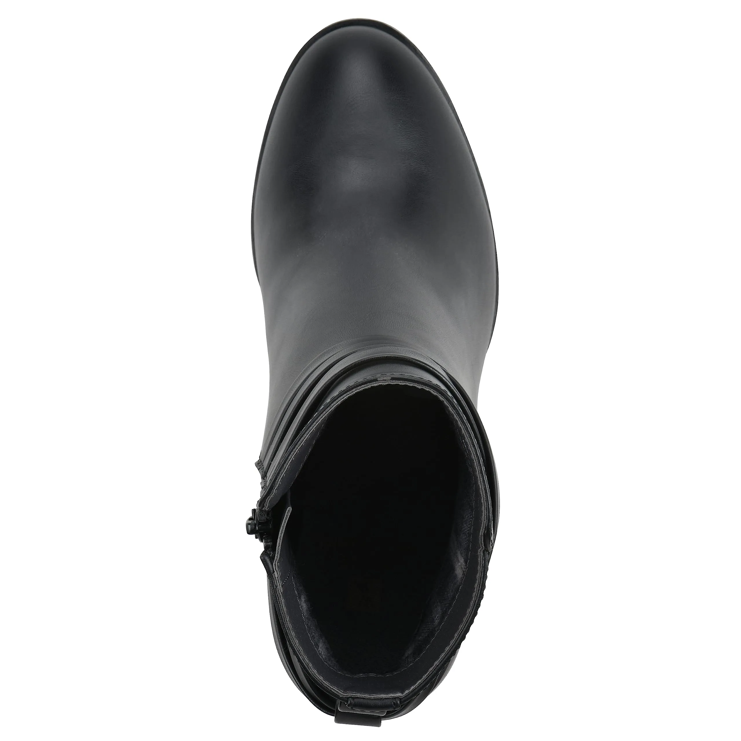 WHITE MOUNTAIN Women's Shoes Teaser Block Heel Bootie, Black/Smooth, 10 M