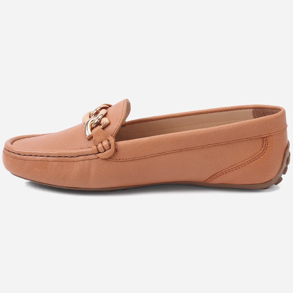 Women "BORLA" Buckled Leather Moccasins