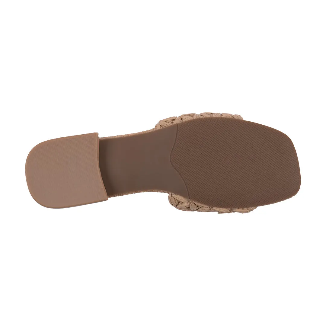 Women's Kendra Natural Woven Flat Sandals