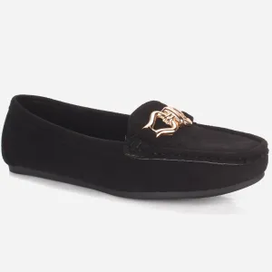 Womens "DOIRE" Flat Comfy Slide In Moccasins