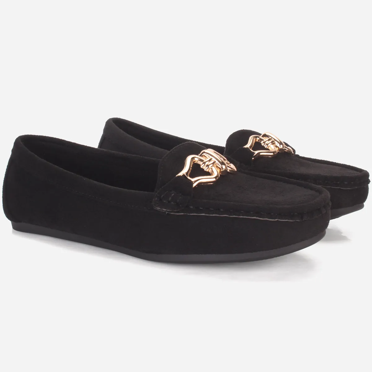 Womens "DOIRE" Flat Comfy Slide In Moccasins
