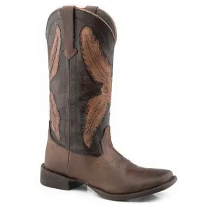Women's Roper Clara Leather Boots Handcrafted Brown