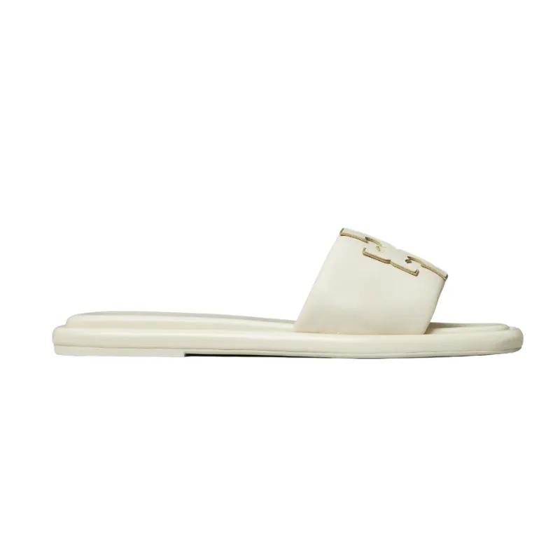 Womens | Tory Burch Double T Sport Slide Sandals Light Cream/Gold