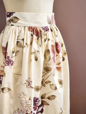 Zero Waste Gathered Skirt - Peonies